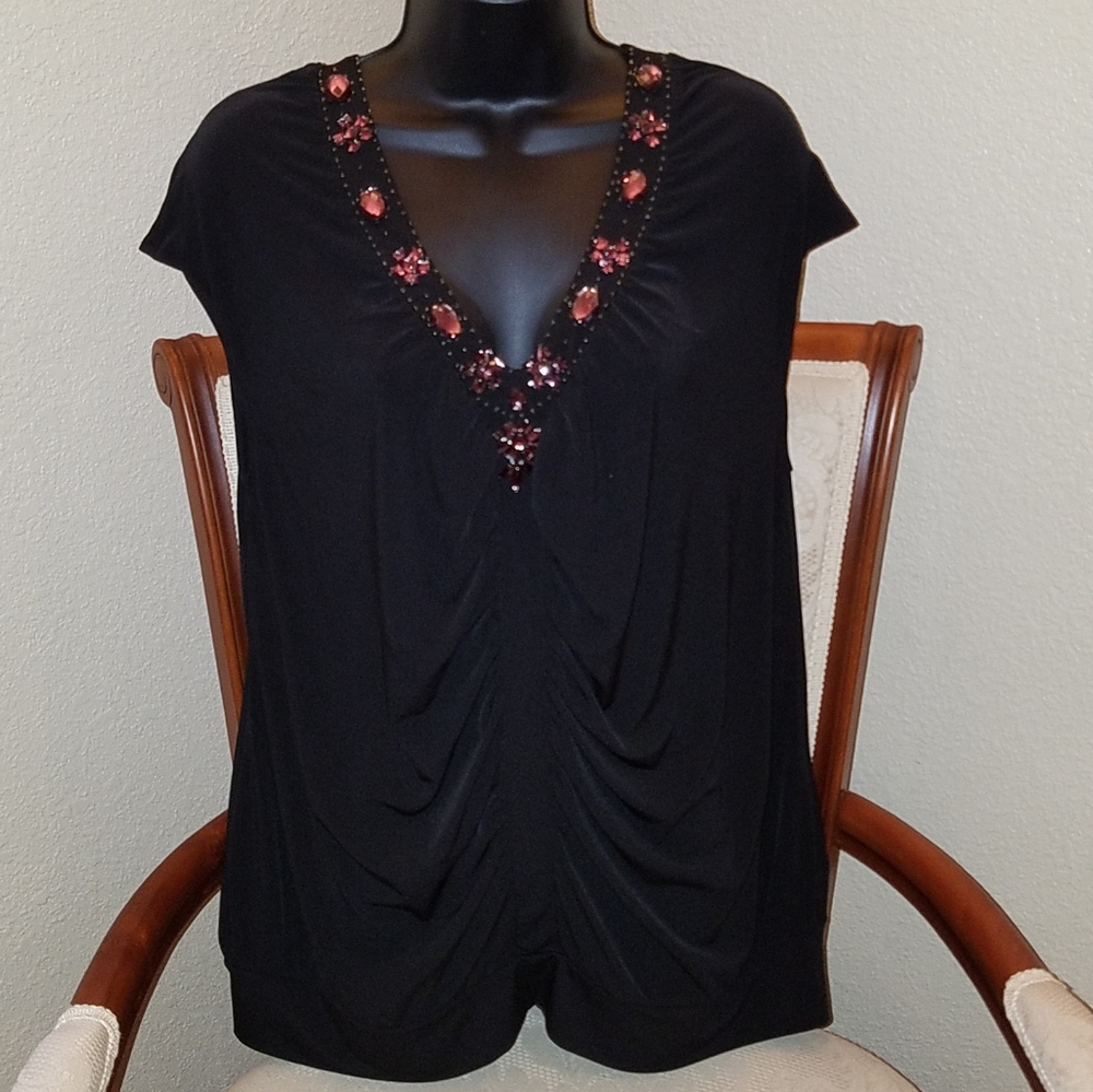 Lane Bryant black blouse
